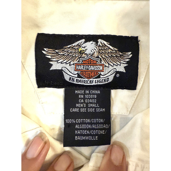 Vintage Harley-Davidson Shirt Mens Small Sleeveless Frayed Dirt Track Biker 90s - Picture 6 of 7